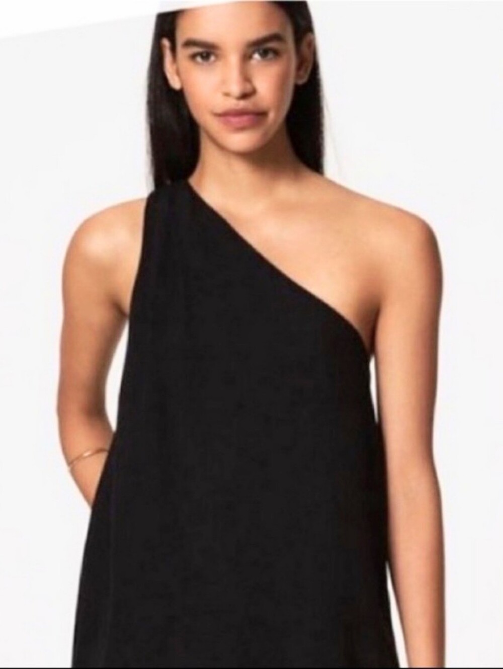 LOFT Black One-Shoulder Top